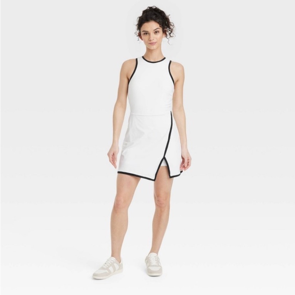 Women's High-Neck Wrap Active Dress - All In Motion™ White new